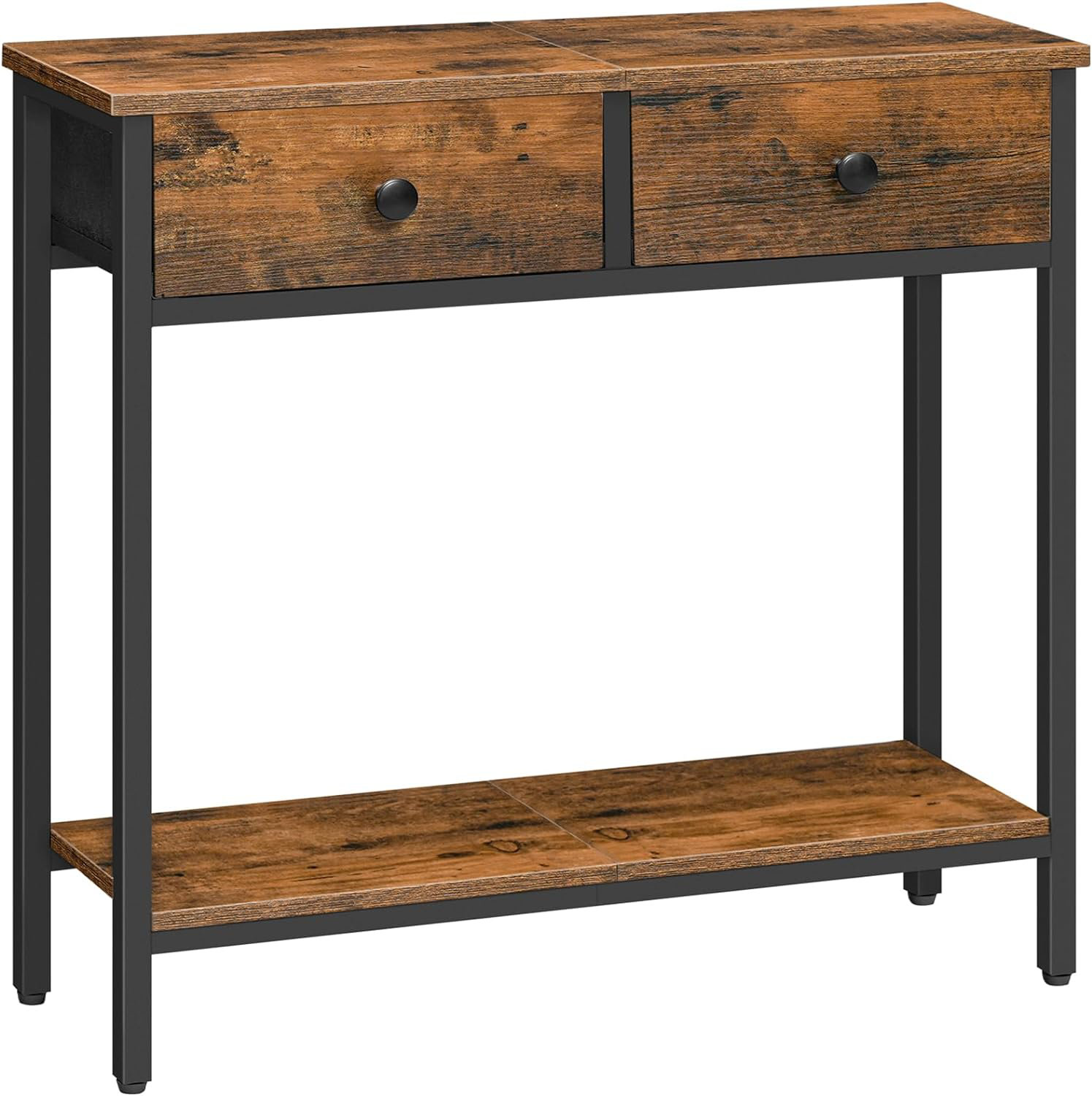 17 Stories 29.5" Narrow Console Table With 2 Fabric Drawers, Small ...